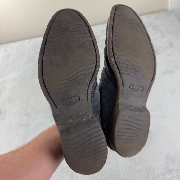 Isaia Napoli Grey Suede Leather Ankle Shoes Men’s Size 12 US Made In Italy - Picture 12 of 14